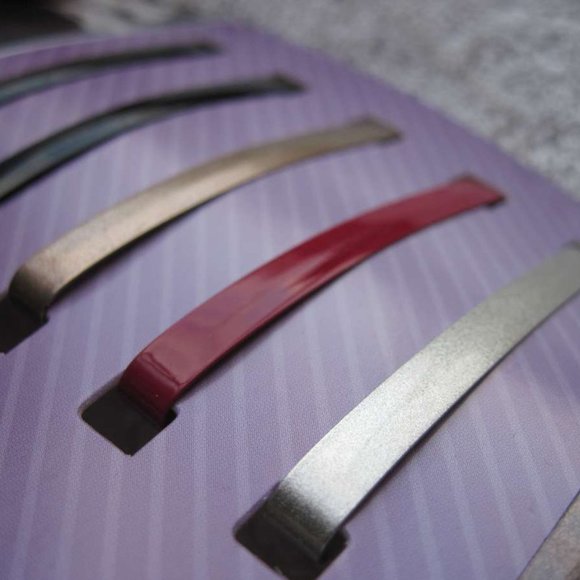 8 Goody 2 1/4" Painted Metal Stay Tight Put Hair Barrettes Secure Clasp Flat Bar - Picture 6 of 11